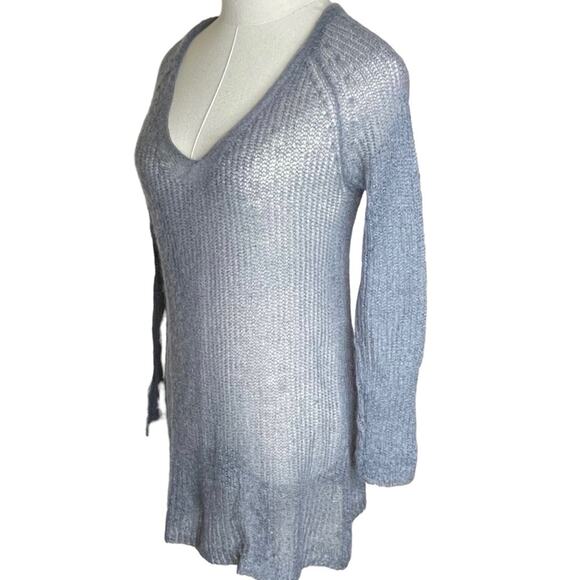 Eileen Fisher Petite Size PP (XS) V-Neck Pullover Tunic Sweater Sheer Mohair - Picture 4 of 9